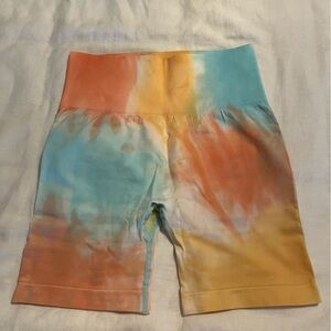 Colorful Tie-Dye Athletic Shorts